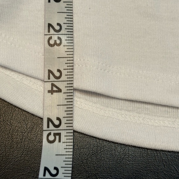 Tommy Hilfiger Cotton White Top with Blue Patterned bow tie Sleeves NWT size S - Picture 11 of 11